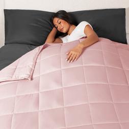 Brentfords Teddy Fleece Weighted Blanket - Blush Pink - &pound;24