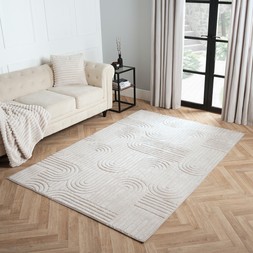 OHS Arches Tufted Rug - Cream- £17