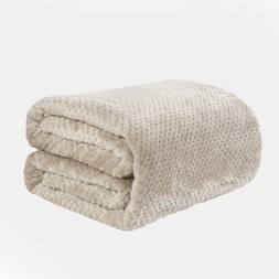 Dreamscene Waffle Mink Throw - Mink - £9