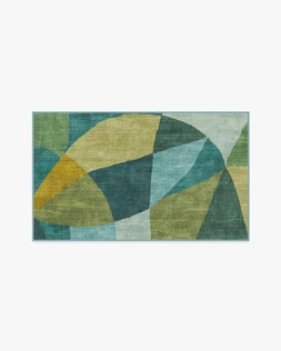 Ruggable - Jungalow Collection - Kayla Teal Green - 90 x 150 cm - Flatwoven £179, Tufted £239 (Aerial)