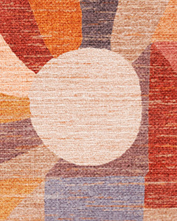 Ruggable - Jungalow Collection - Orilla Sunset - 150 x 215 cm - Flatwoven £349, Tufted £479 (Flatwoven Detail)-  Embargoed until 2nd July 2026