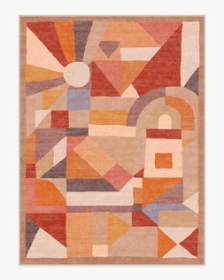 Ruggable - Jungalow Collection - Orilla Sunset - 275 x 365 cm - Flatwoven £799, Tufted £1,049 (Aerial)-  Embargoed until 2nd July 2026
