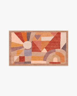 Ruggable - Jungalow Collection - Orilla Sunset - 90 x 150 cm - Flatwoven £179, Tufted £239 (Aerial)-  Embargoed until 2nd July 2026