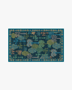 Ruggable - Jungalow Collection - Palmistry Midnight - 90 x 150 cm - Flatwoven £179, Tufted £239 (Aerial)- EMBARGOED UNTIL 2ND JULY 2026