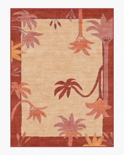 Ruggable - Jungalow Collection - Sabal Cream Sunset - 275 x 365 cm - Flatwoven £799, Tufted £1,049 (Aerial)- EMBARGOED UNTIL 2ND JULY 2026