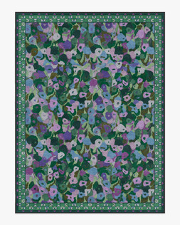 Ruggable - Jungalow Collection - Vera Green Plum - 275 x 365 cm - Flatwoven £799, Tufted £1,049 (Aerial)