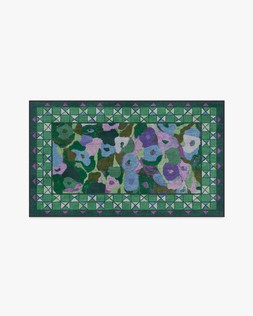 Ruggable - Jungalow Collection - Vera Green Plum - 90 x 150 cm - Flatwoven £179, Tufted £239 (Aerial)