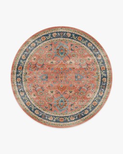 Calabria Coral Multicolour Rug round 245 £389