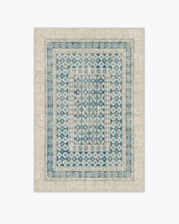 Cyrus Neutral and Blue Rug 120x185 £219