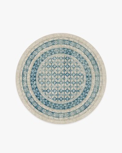 Cyrus Neutral and Blue Rug 185 round £289