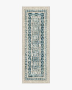 Cyrus Neutral and Blue Rug 75x215 £149