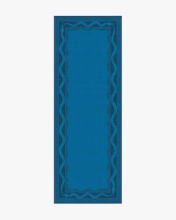 Matthew Williamson Serpent Border Azure Rug 75x215 Flatwoven - £179.00