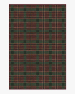 Piper Plaid Burgundy & Green Flatwoven Rug