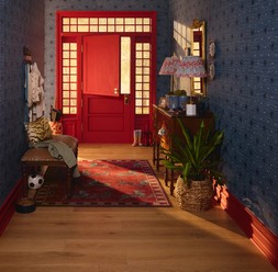 Zebras Red Rug