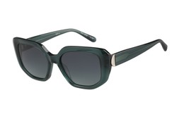 Barbour BAS-3092 Bottle Green Crystal & Gold Women's Sunglasses