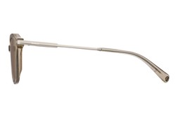 Barbour BAS-3107 Tan Crystal & Silver Round Men's Sunglasses