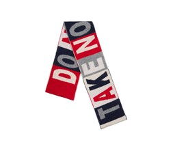 Do No Harm Take No Shit Scarf in prussian Blue & Rouge £110