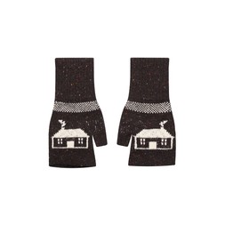 Teachín Wristwarmer in Peat & Aran £42