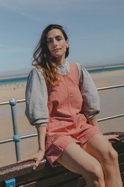 Anica Denim Playsuit £139 & Rowen Seersucker Top £135