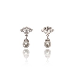 CUBIC ZIRCONIA DECO FAN EARRINGS £50 BY LOVETT 7 CO