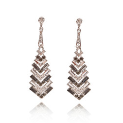 Deco Chevron Drop Earrings £45 by Lovett and Co