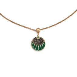 GREEN ART DECO DISC NECKLACE £28 BY LOVETT & CO