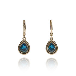 PEACOCK TEAR DROP EARRINGS £24 BY LOVETT & CO