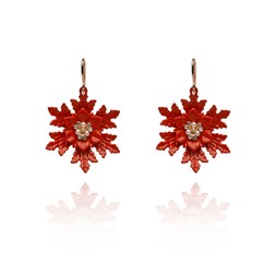 Poinsettia Earrings £45 by Lovett and Co