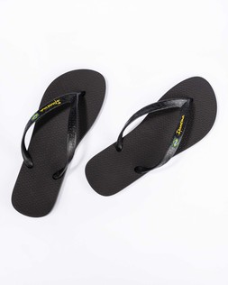 Mens Classic Brazil II Flip Flops Black - £20