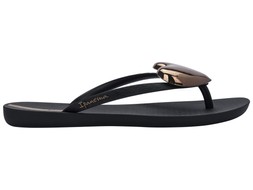 Maxi Heart Flip Flop Black - £26