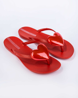 Maxi Heart Flip Flop Red - £26