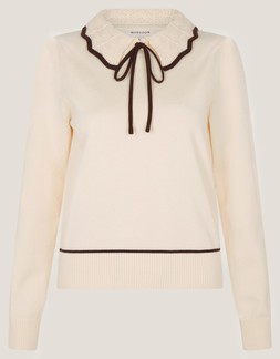 Carla Collar Jumper Ivory