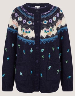 Hali Floral Handknit Cardigan