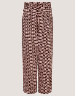 Netta Floral Print Wide Leg Trousers Pink
