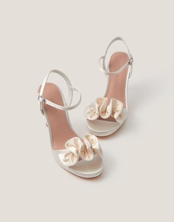 Dulce Frill Platform Heels Ivory