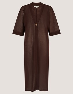Lo Longline Cardigan Brown
