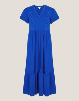 Tanitha Lace Jersey Midi Dress Blue