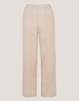 Lucy Short Straight Leg Linen Trousers Natural