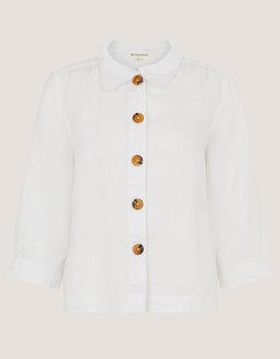 Emelia Linen Shirt Ivory