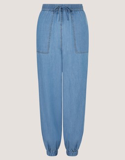 Daria Chambray Joggers Blue