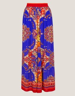 Padma Printed Palazzo Trousers Blue
