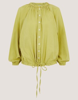 Amber Bubble Hem Blouse Green