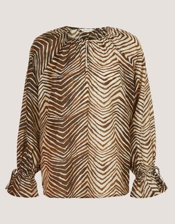 Pippa Animal Print Blouse Green