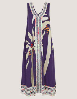 Paloma Sleeveless Midi Dress Blue