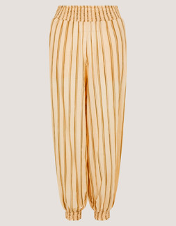 Eve Stripe Balloon Trousers Ivory