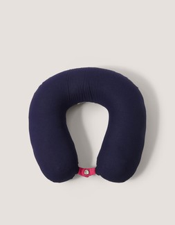 Plain Travel Pillow Blue