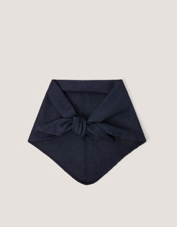 Fae Knitted Triangle Scarf Blue