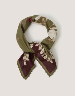 Ester Floral Square Cotton Scarf