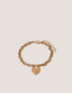 Heart Padlock Charm Bracelet