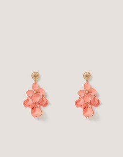 Floral Drop Stud Earrings